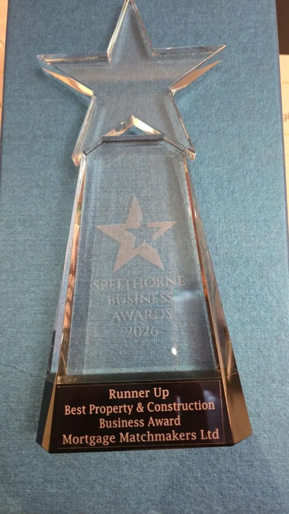 Spelthorne Business Awards 2026 runner-up trophy awarded to Mortgage Matchmakers