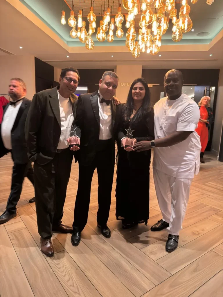 Mortgage Matchmakers team celebrating their runner-up awards at the Spelthorne Business Awards 2026
